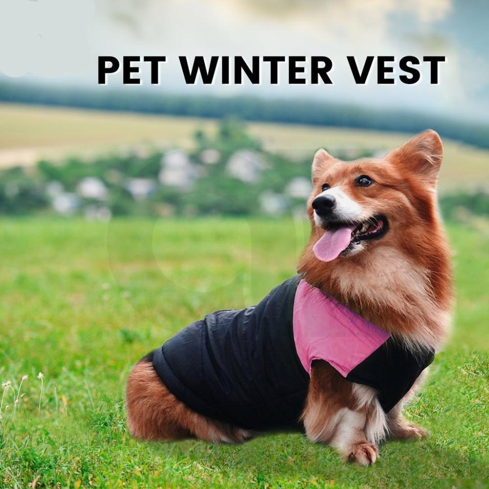 Waterproof Pet Winter Vest (2XL Pink)