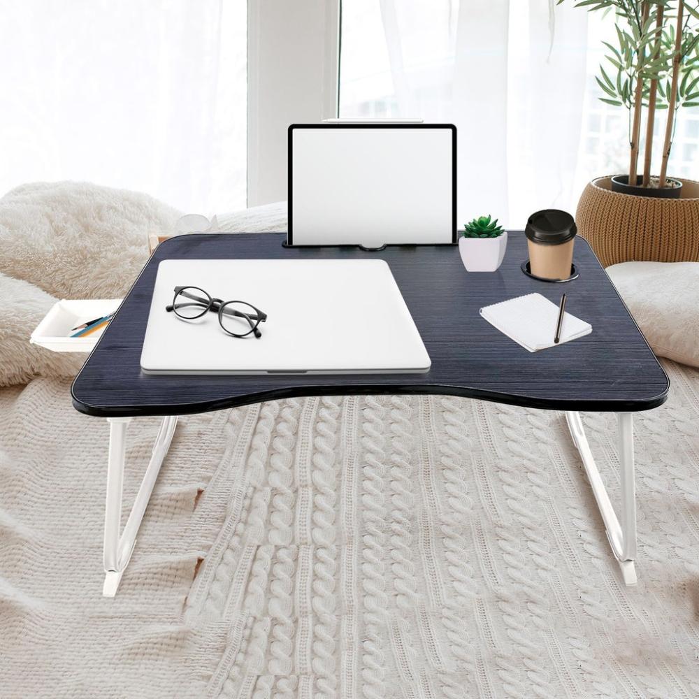 Multifunctional Portable Bed Tray Laptop Desk (Black)