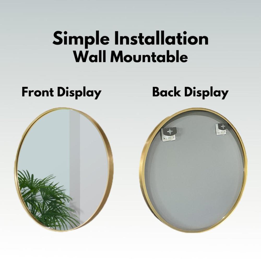 Round Aluminium Wall Mirror - 70cms