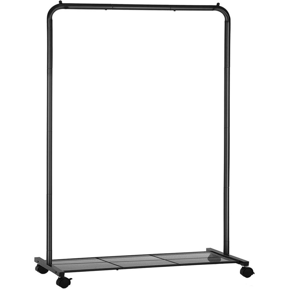 Clothes Rack with Wheels Sturdy Steel Frame - Black