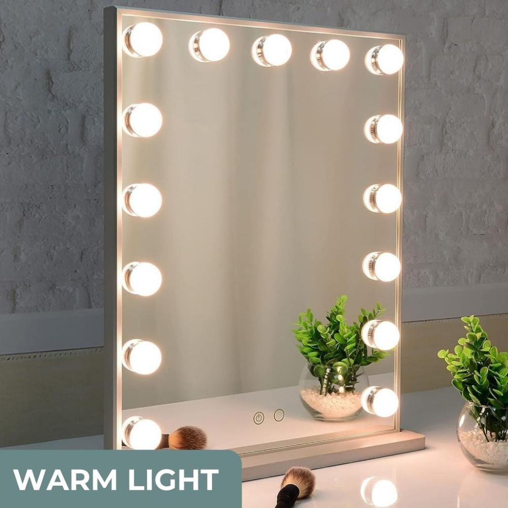 Hollywood Mirror 15 LED 51.2x42cms - Vertical