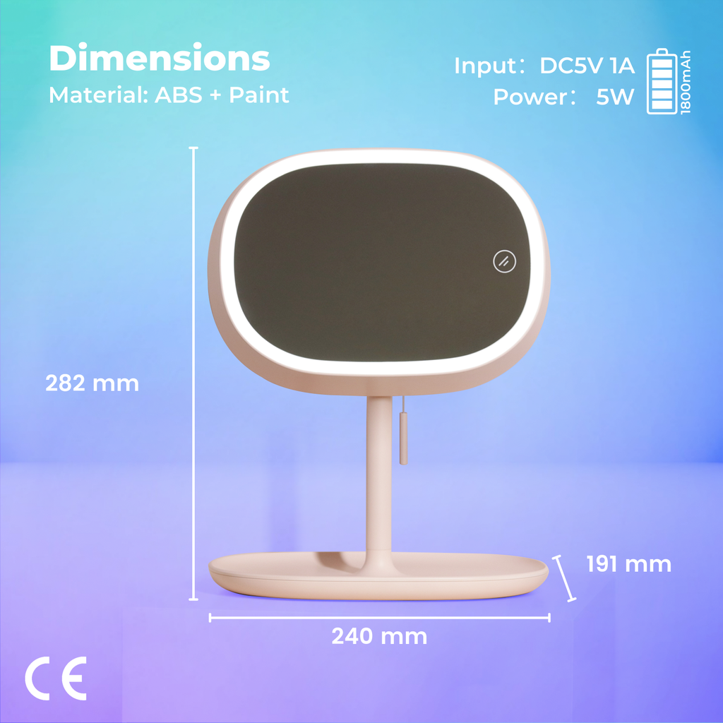 Portable Make Up Mirror with LED Light