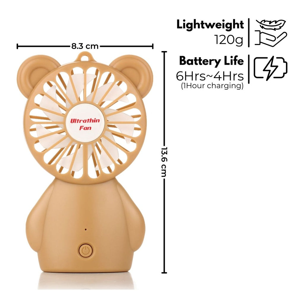 Rechargeable Handheld Fan (Coffee)