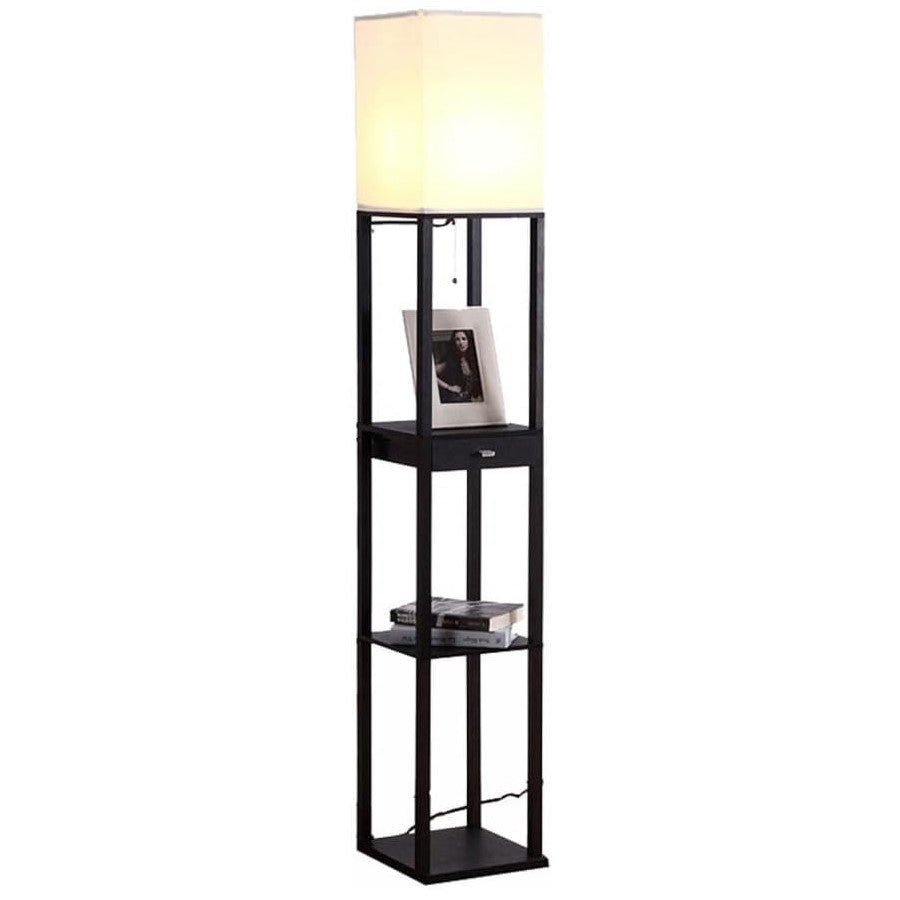 Frameless Floor Vintage Lamp Shelf- 160cms (Black)