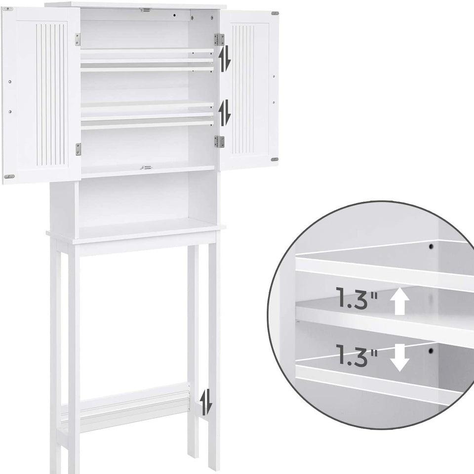 Toilet Shelf with Shelf and Double Doors