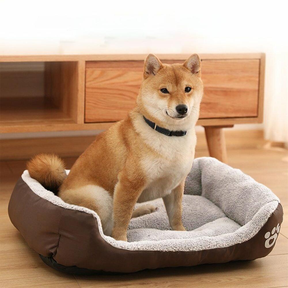 Superior Durability Pet Bed Square Large Size (Coffee)