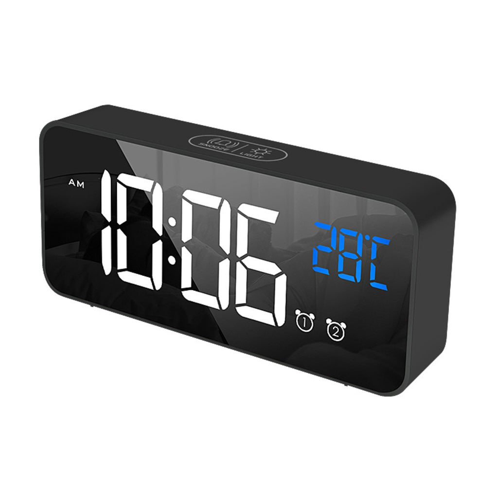 Mirrored Black Digital Clock