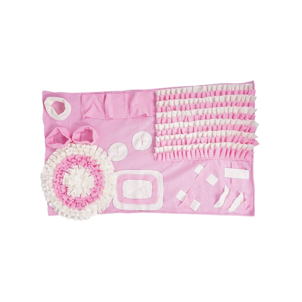 Multiple Compartments Snuffle Mat (Pink & White)