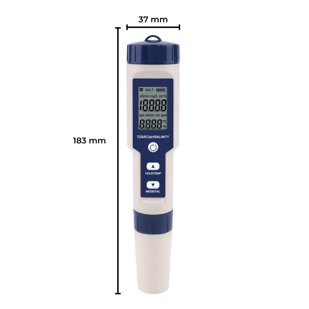 5 in 1 Digital Water Quality TDS Salinity pH Tester