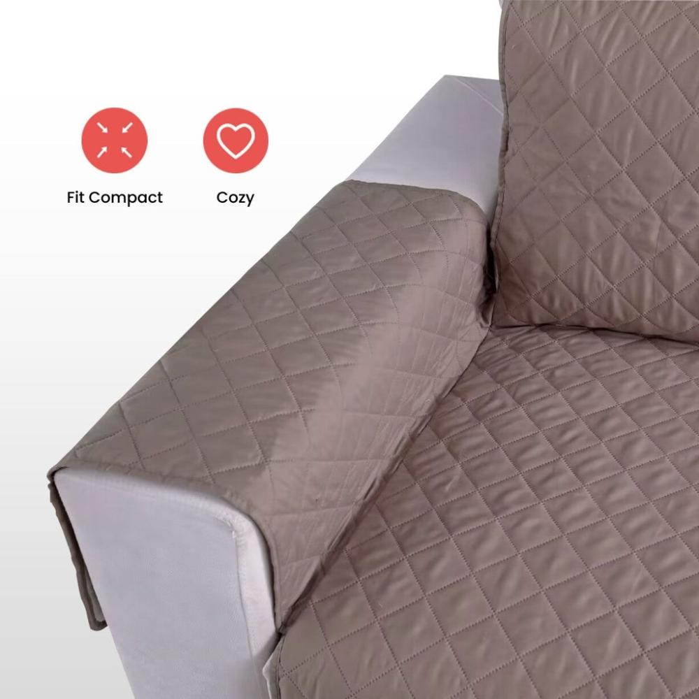 Polyester Pet Sofa Cover 1 Seat (Khaki)