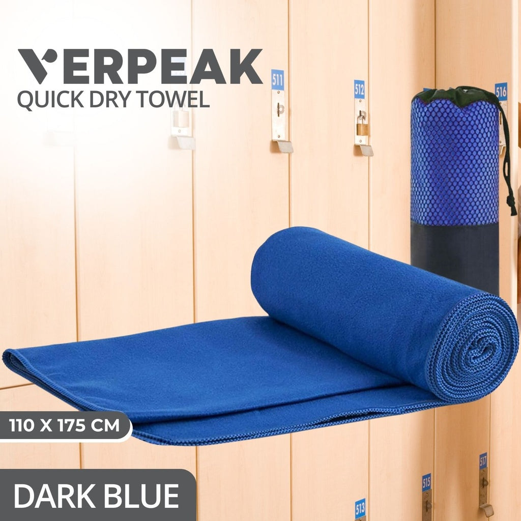 Quick Dry Gym Sport Towel 110 x 175CM (Dark Blue)