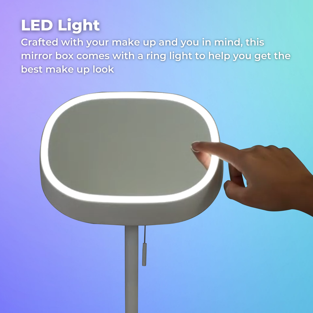 Portable Make Up Mirror with LED Light