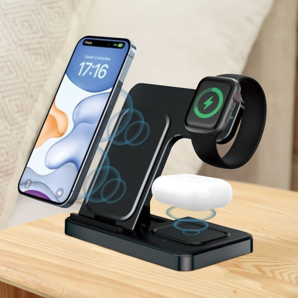 Portable Design 3 in 1 Wireless Charger