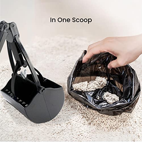 Comfortable Long Handle Pet Pooper Scooper - Black