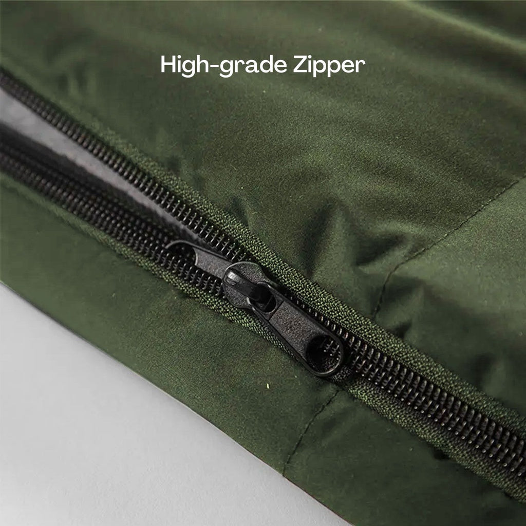 Camping Fibre Sleeping Bag 500GSM - Army Green