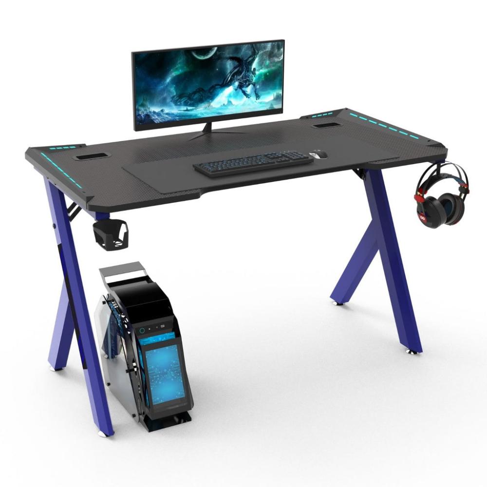 RGB Gaming Desk Y Shape Blue - 140cms