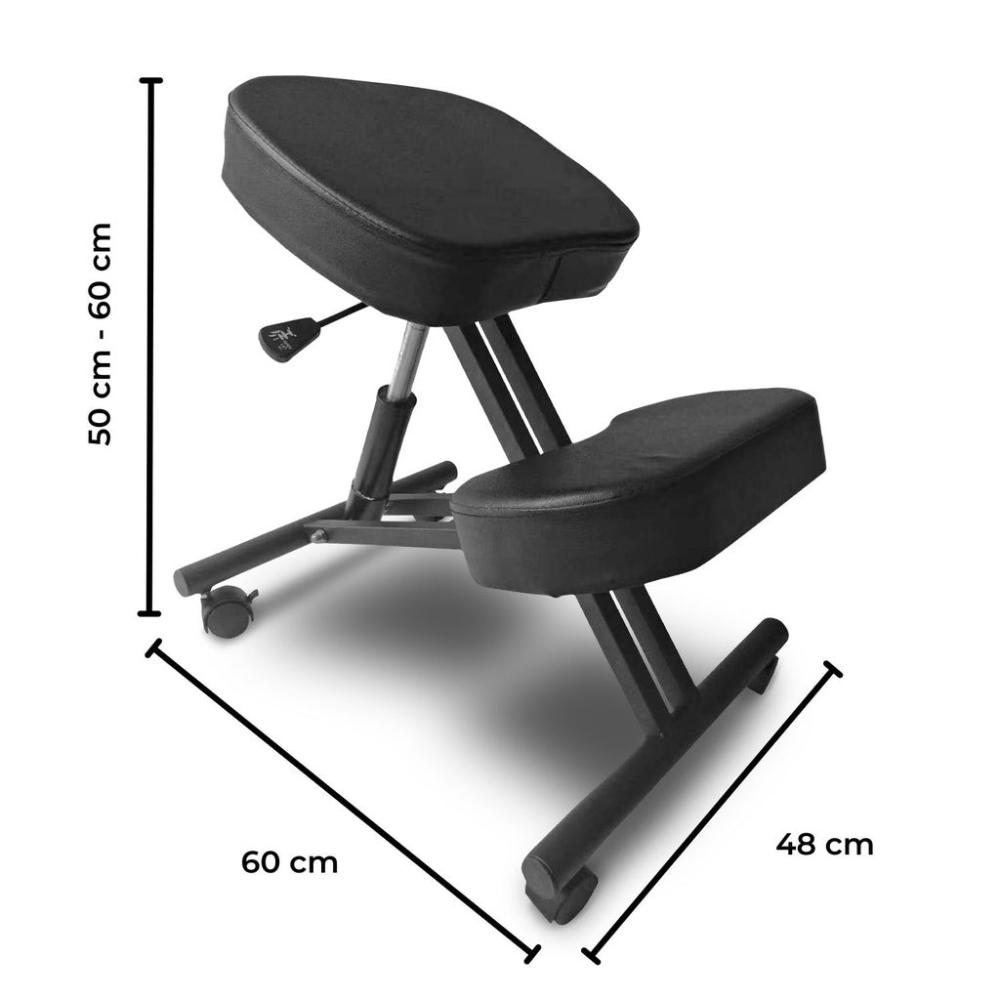 Adjustable Ergonomic Office Kneeling Chair (Black)