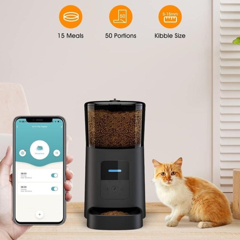 Wi-Fi 6L Automatic Pet Feeder (Black)