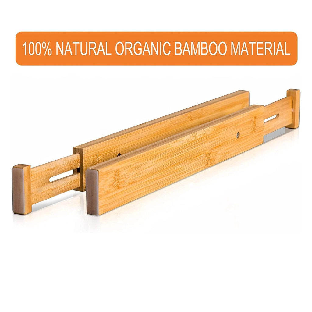 Bamboo Drawer Dividers 44-55cm -Set of 6