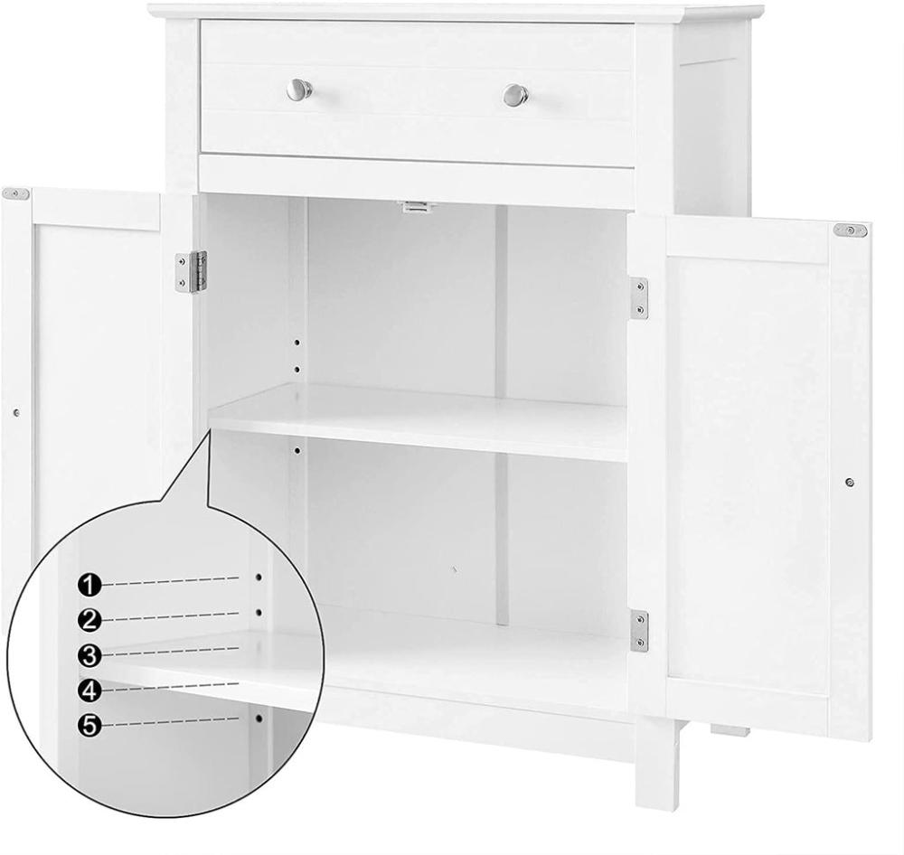 Floor Cabinet with Drawer and 2 Doors White