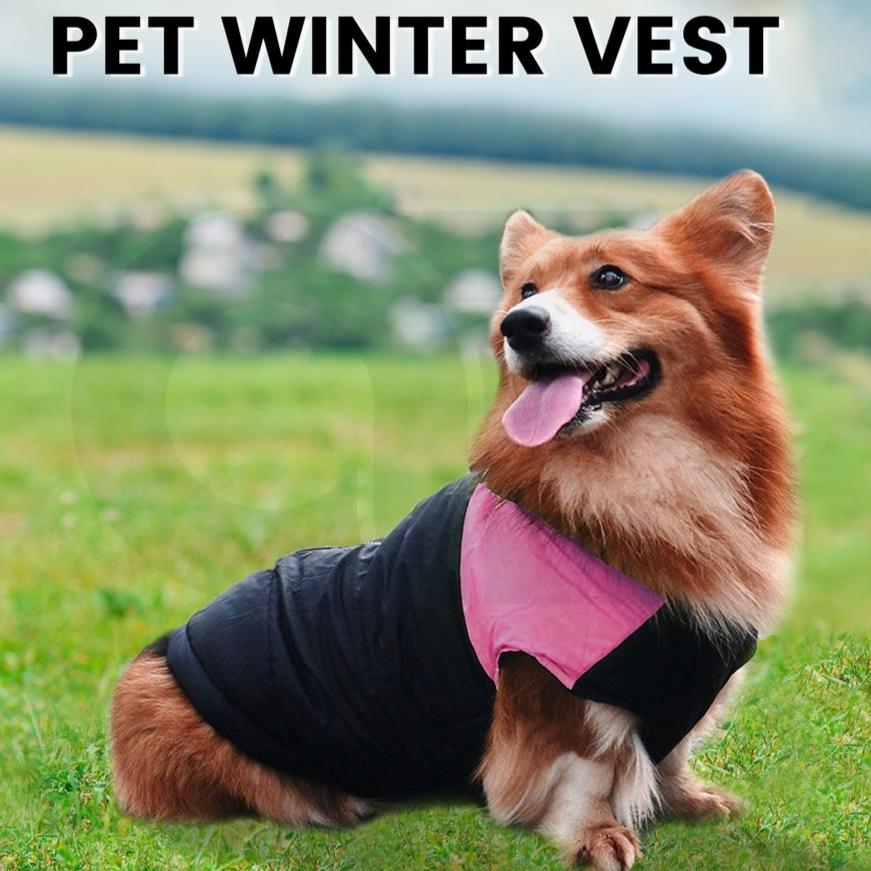 Waterproof Pet Winter Vest (S Red)