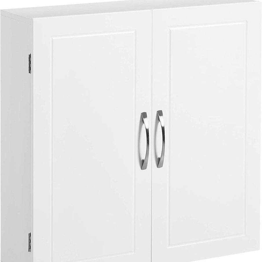 Magnetic Wall Cabinet with 2 Doors - White