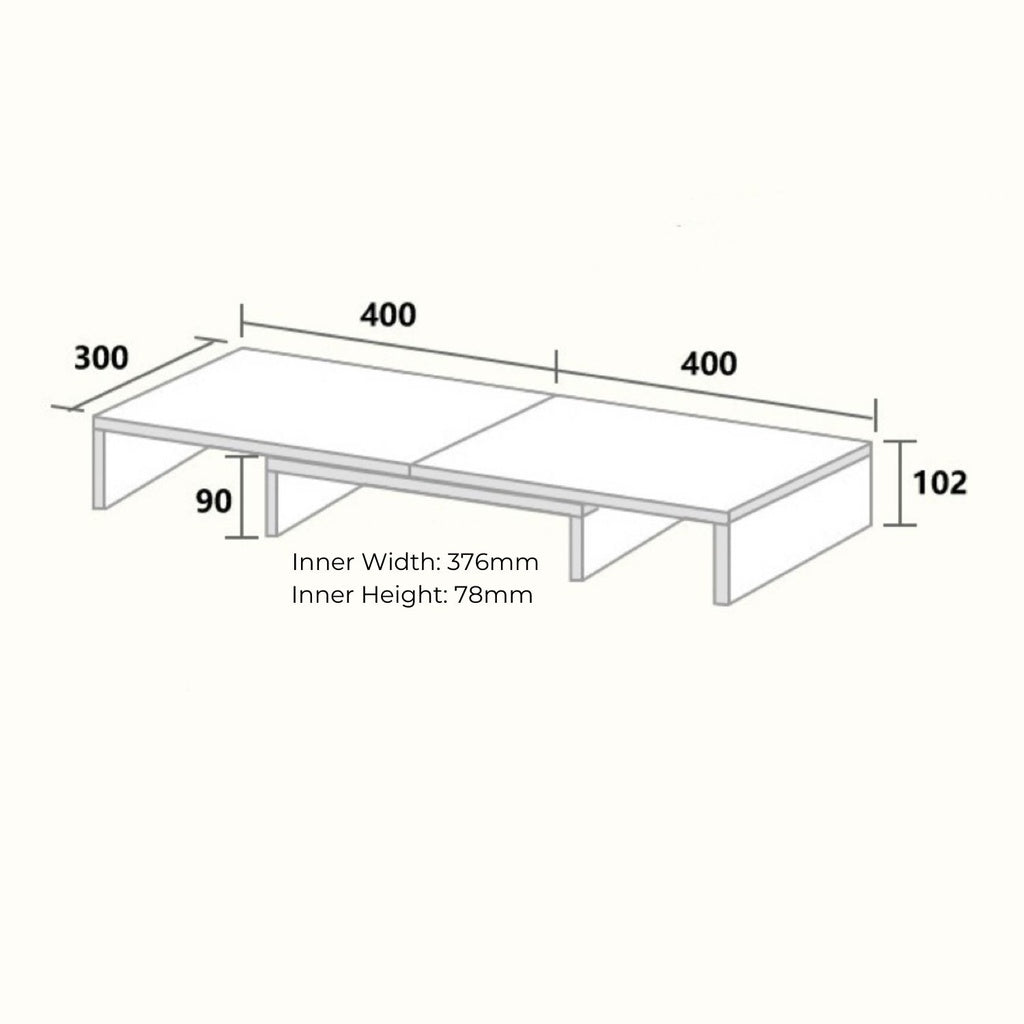 Angle Adjustable 3 Shelf Monitor Stand