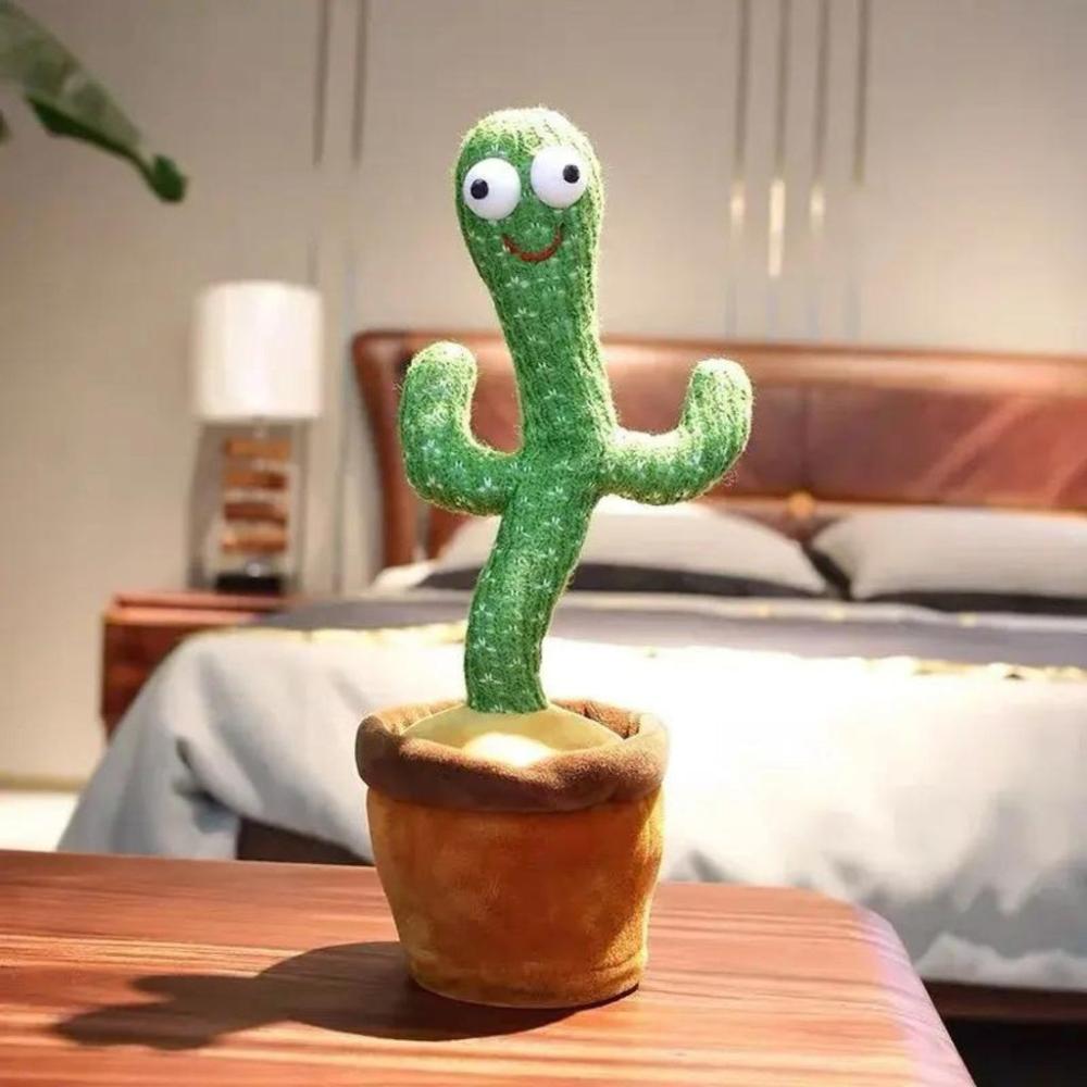 Electronic Shake Dancing Cactus Plush Toy - Green