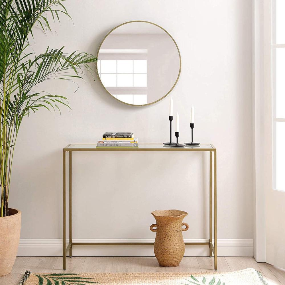 Tempered Glass Top Console Table