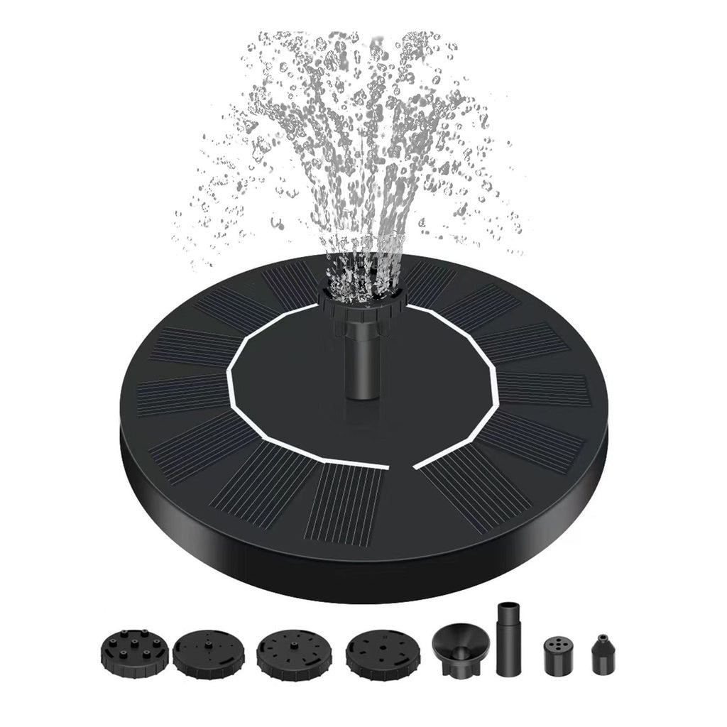 Solar Fountain Water Pump for Bird Bath - 1.5W (Black)