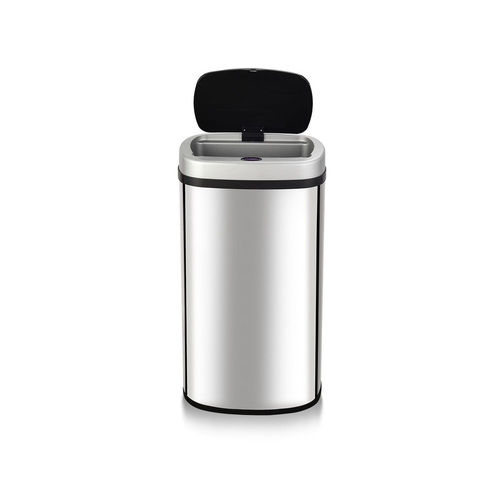 Mirror Oval Silver Sensor Bin - 70L