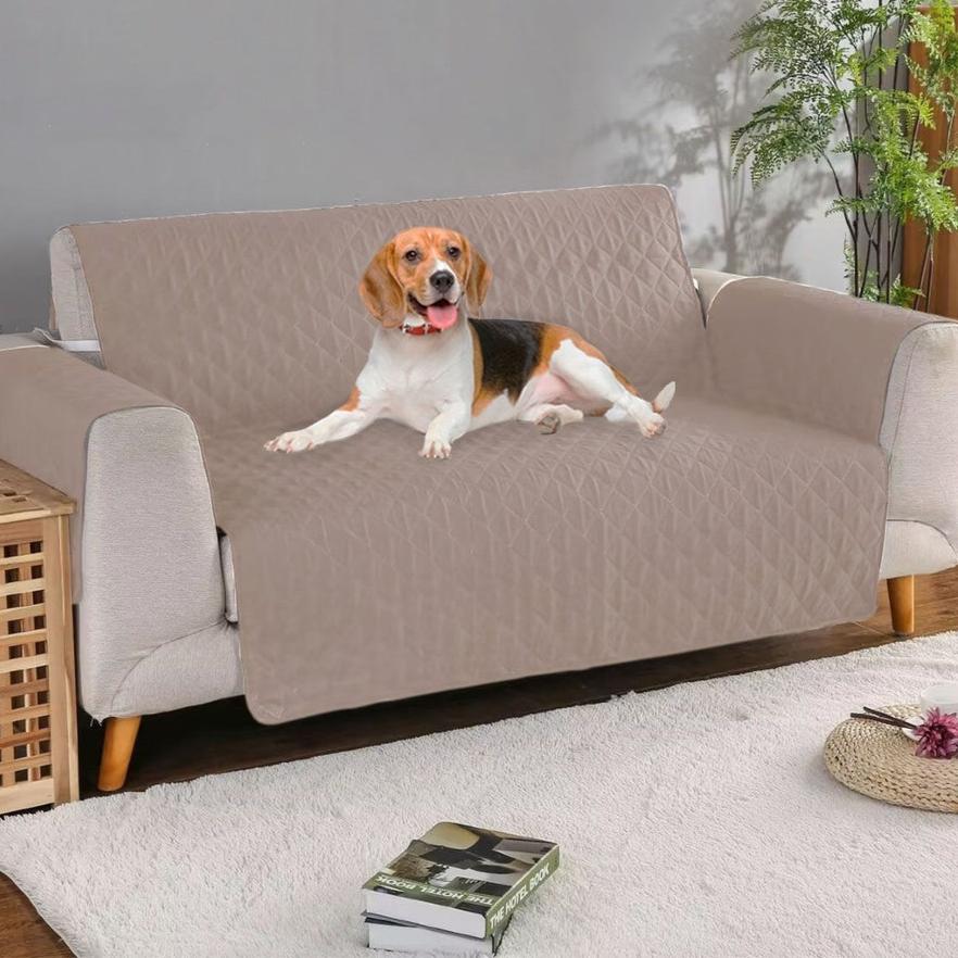 Durable Pet Sofa Cover 3 Seat (Khaki)