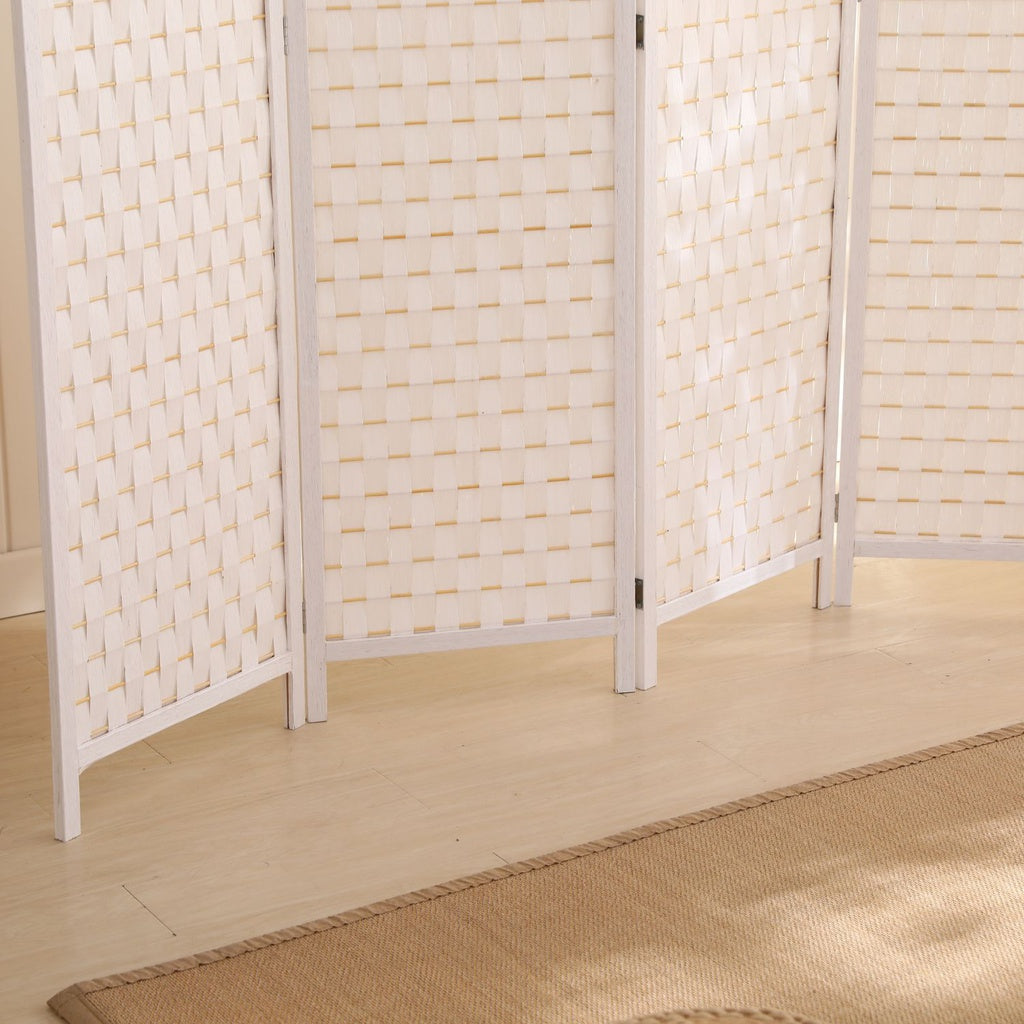 Pine Wood Room Divider - White