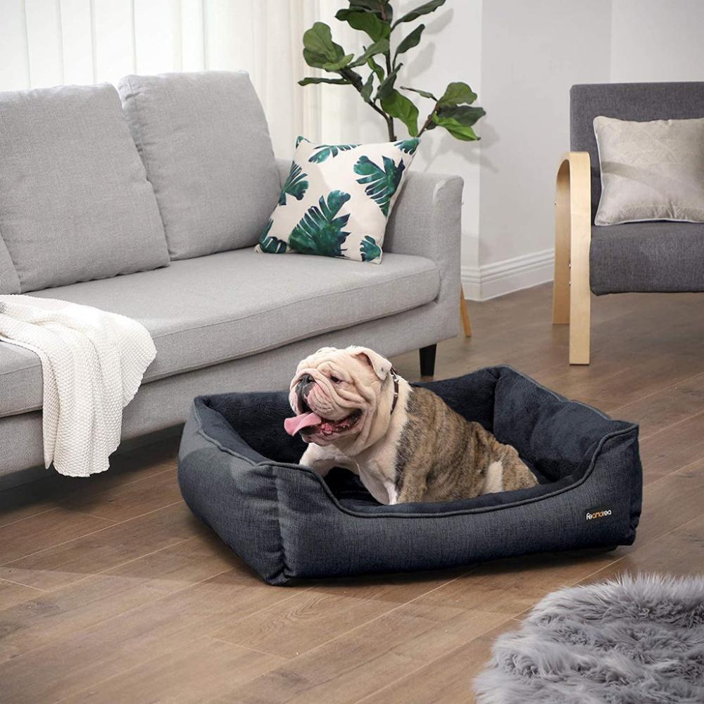 Dog Sofa Bed with Removable Washable Cover Dark Grey - 90cms