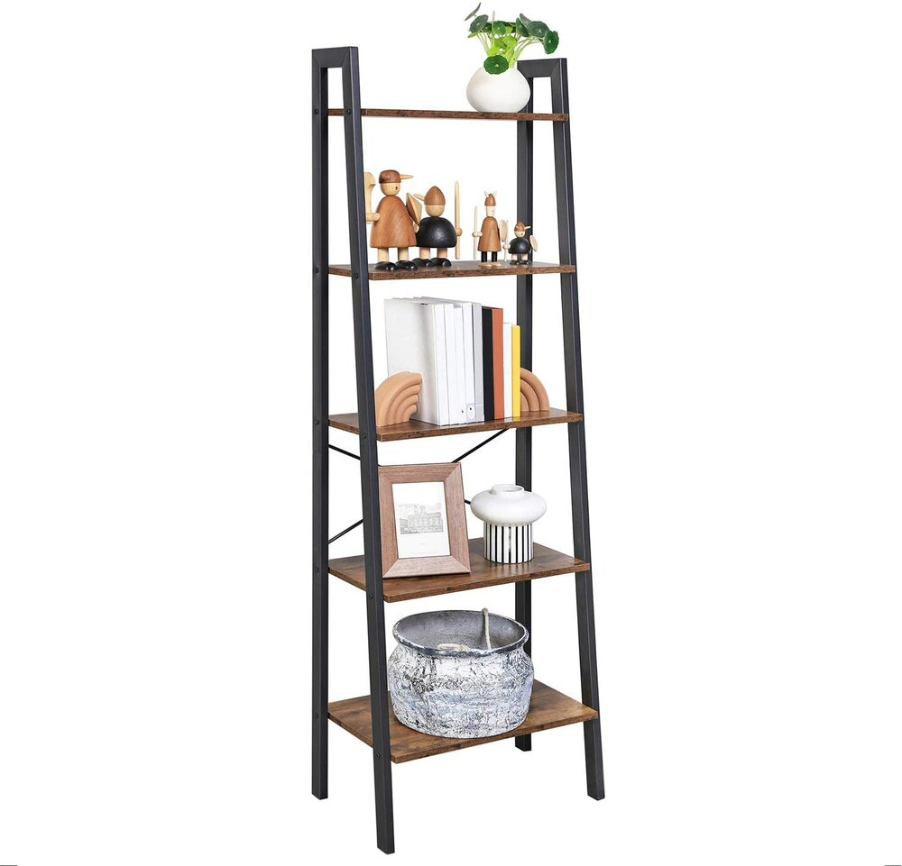 Vintage Durable Steel Elegance 5 Tier Shelf