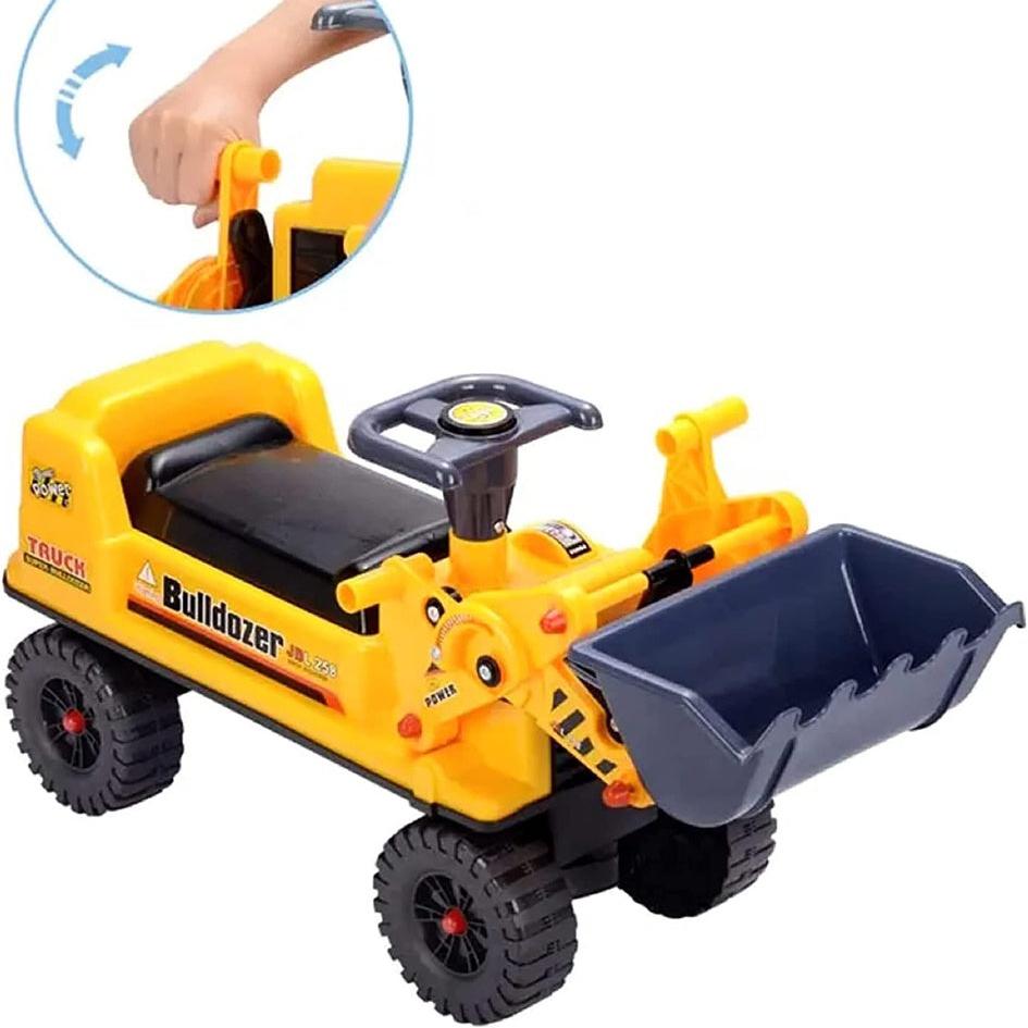 Bulldozer Digger Tractor Excavator Toy Car with Helmet