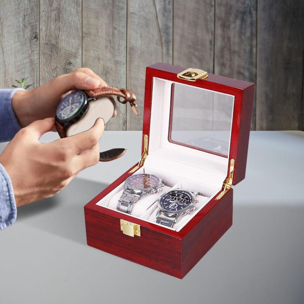 Premium Quality Watch Display Box (2 Slot / Red Wood)