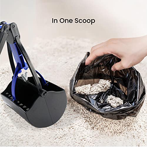 Comfortable Long Handle Pet Pooper Scooper - Blue