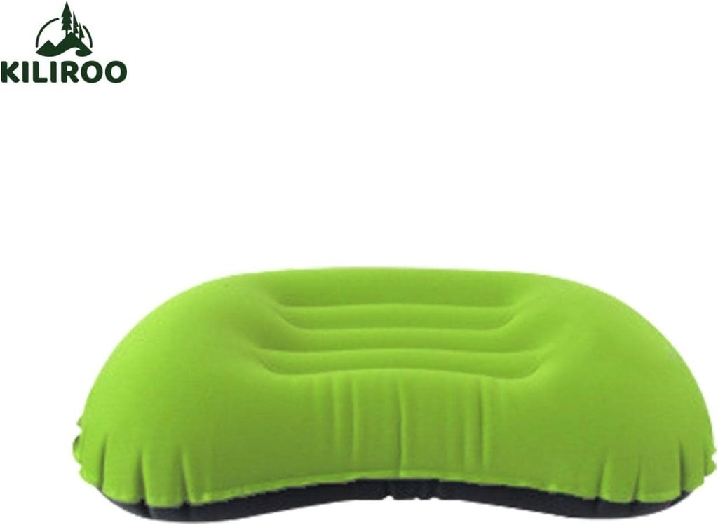 Inflatable Camping Travel Pillow - Green