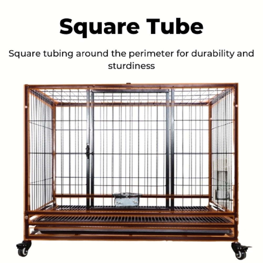 Multi-layer Dog Cage 46" (with wheels)