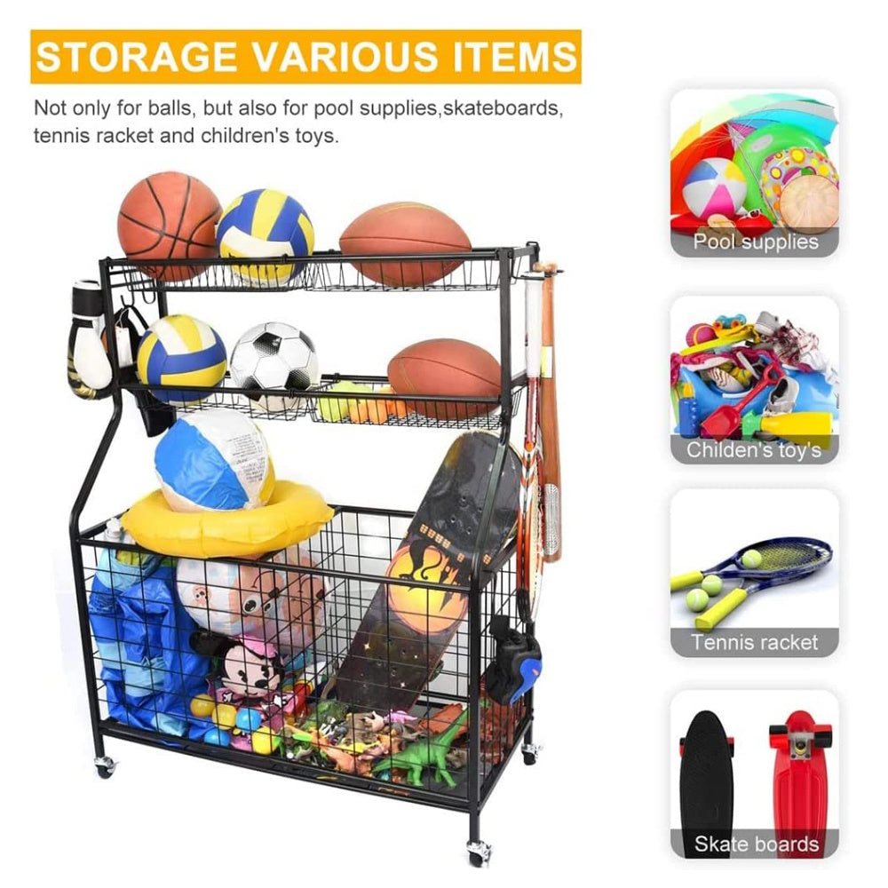 Durable Space Saving Ball Storage Rack