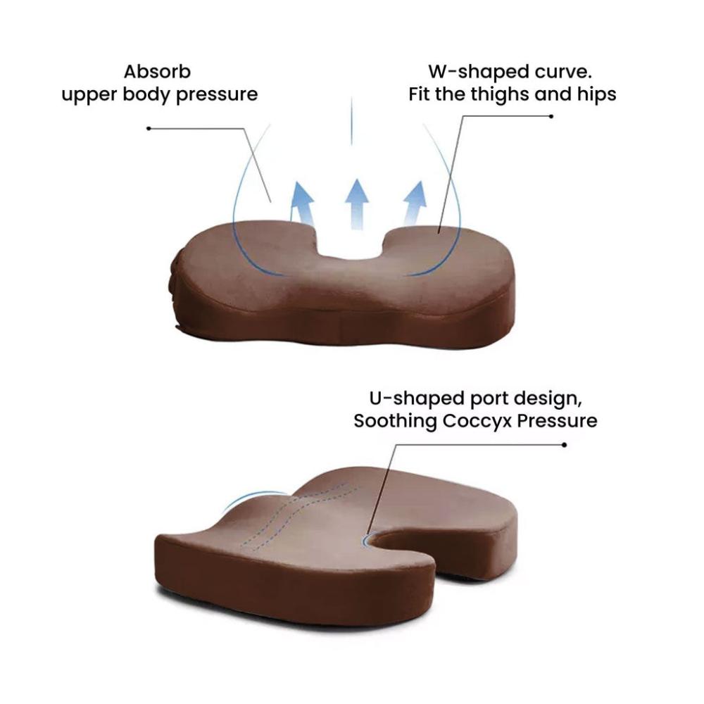 Memory Foam Seat 'U' Shape - Brown