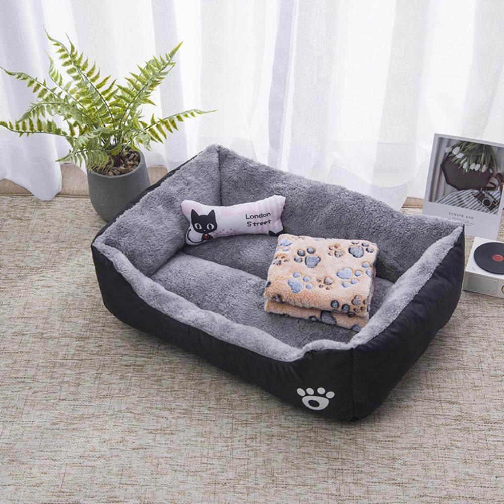 Superior Durability Pet Bed Square Large Size (Black)