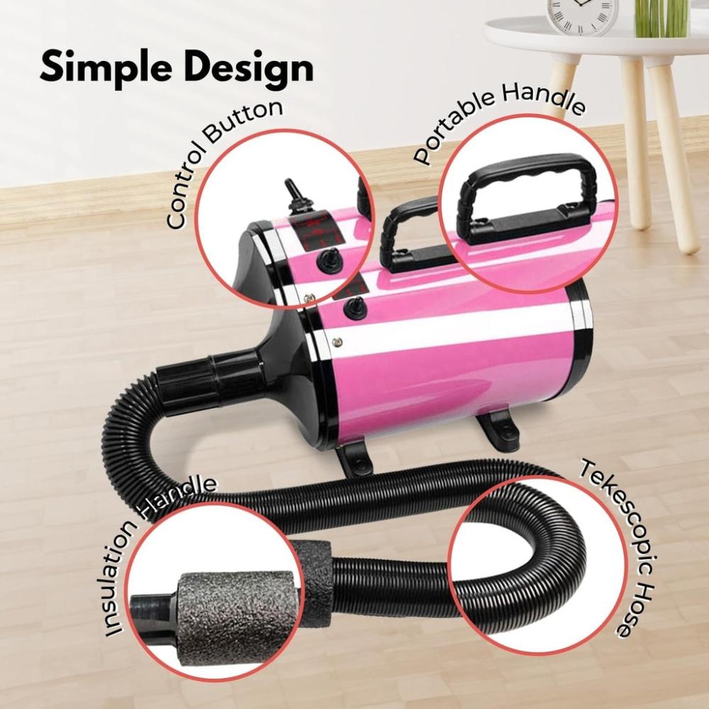 Basic Adjustable Pet Hair Dryer -Pink