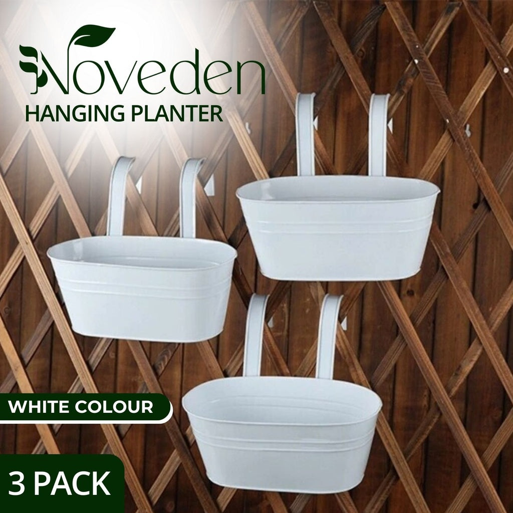 Plant Stand Flower Holder Hanging Pot - White