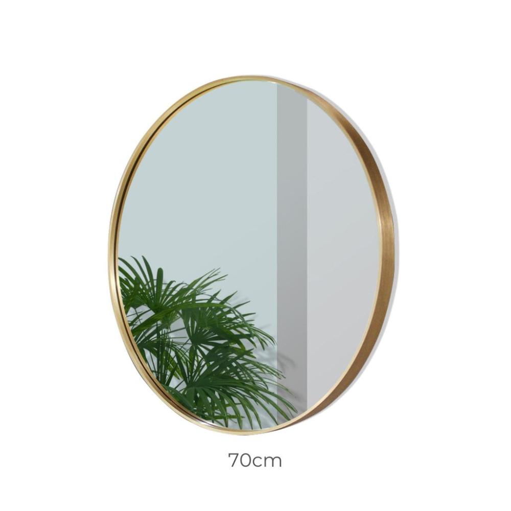 Round Aluminium Wall Mirror - 70cms