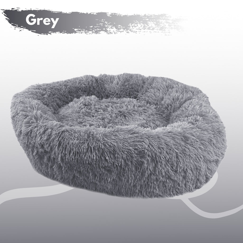 Soft Comfy Plush Pet Bed 80cm (Grey)