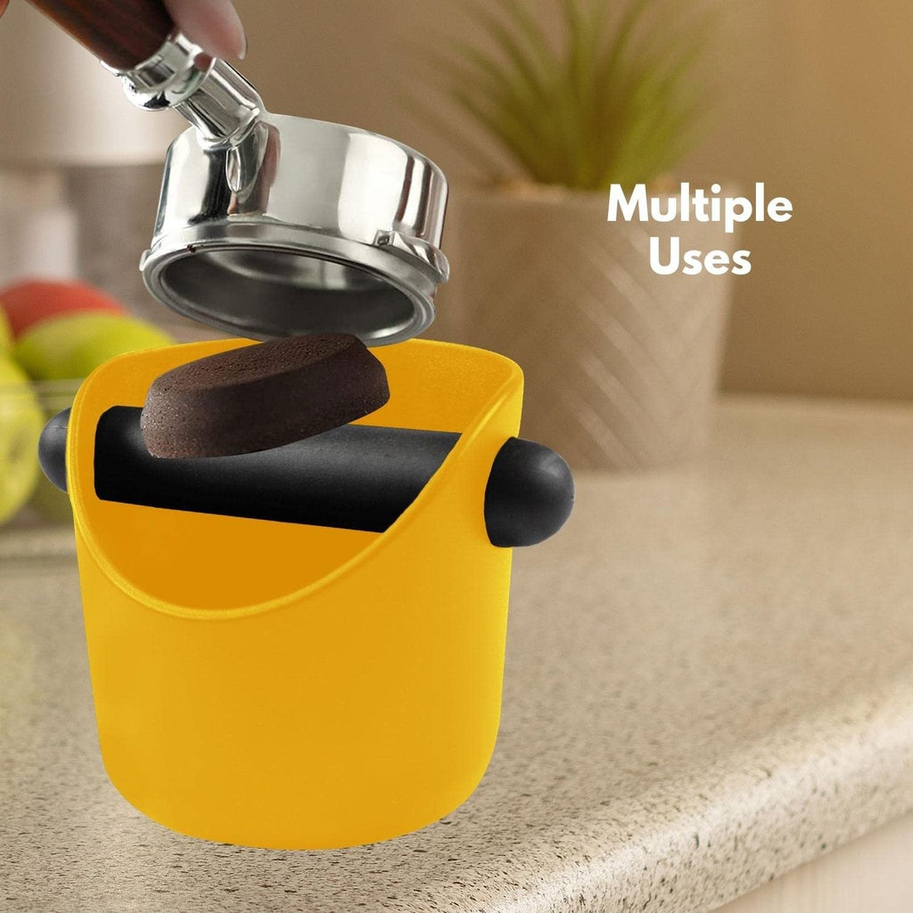 Coffee Knock Box With Removable Knock Bar - Yellow 11cm