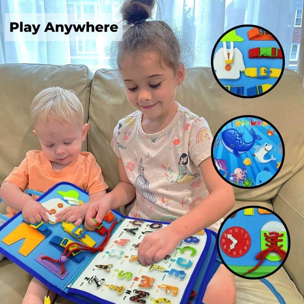 Kids Busy Board Learning Toys (Blue)