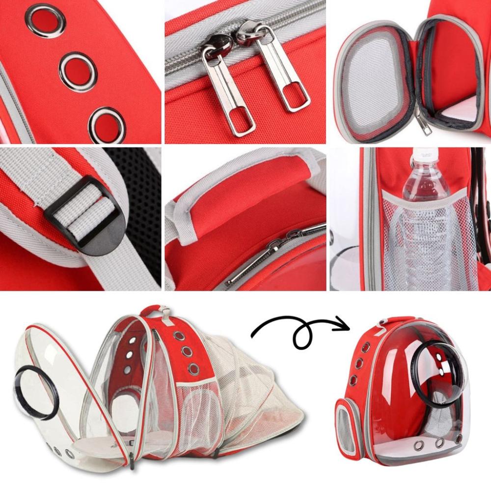 Expandable Space Capsule Backpack - (Red)